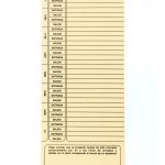 Tarjeta checadora quincenal T-10