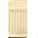 Tarjeta checadora quincenal vertical T-2