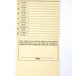 Tarjeta checadora semanal T-7